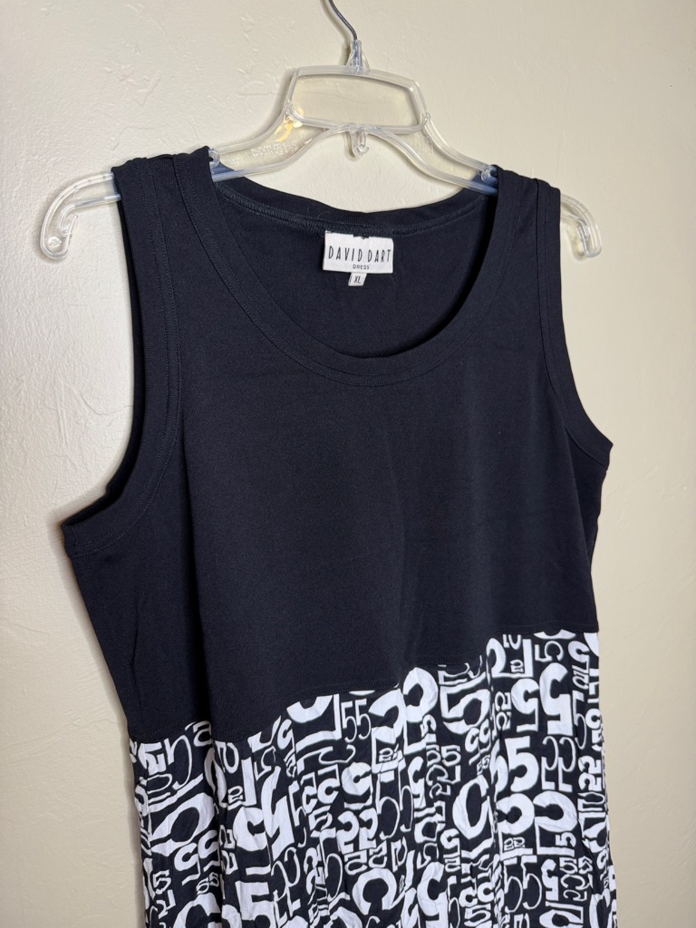 David Dart Black & White Graphic Block Maxi Dress - Picture 2 of 5